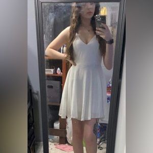 Short White Glittery Dress